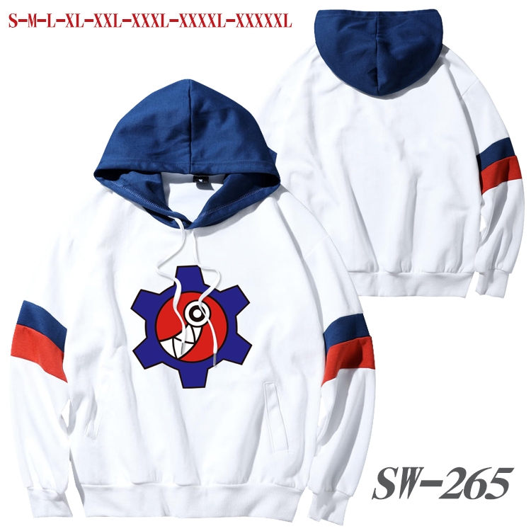 SK∞ Anime cotton color matching pullover sweater hoodie from S to 5XL SW-265