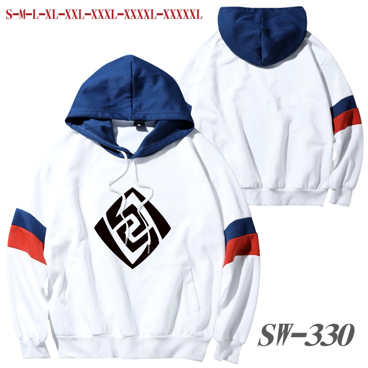 Genshin Impact Anime cotton color matching pullover sweater hoodie from S to 5XL SW-330