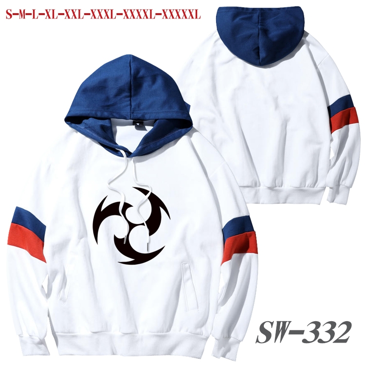 Genshin Impact Anime cotton color matching pullover sweater hoodie from S to 5XL SW-332