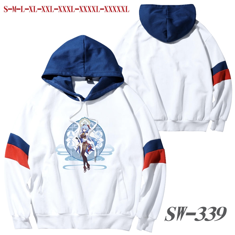 Genshin Impact Anime cotton color matching pullover sweater hoodie from S to 5XL SW-339