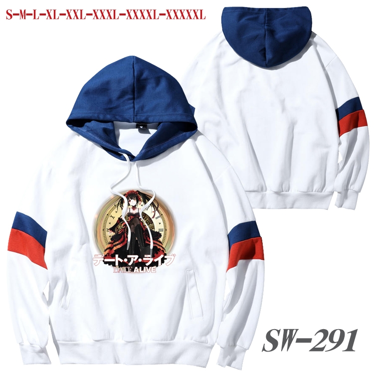 Date-A-Live Anime cotton color matching pullover sweater hoodie from S to 5XL SW-291