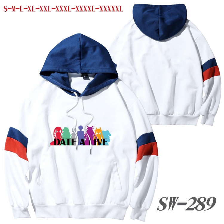 Date-A-Live Anime cotton color matching pullover sweater hoodie from S to 5XL SW-289