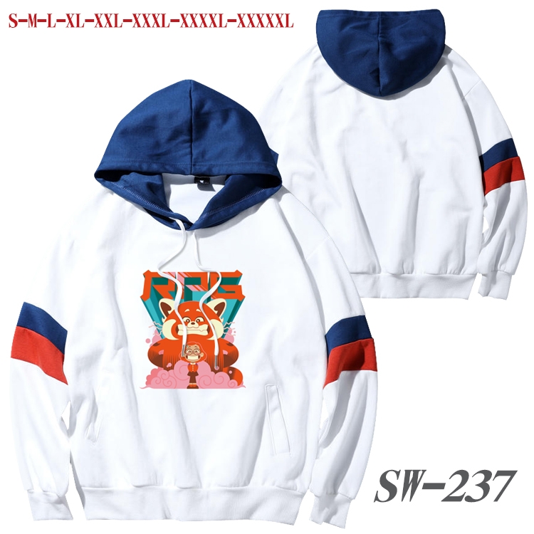 Turning Red Anime cotton color matching pullover sweater hoodie from S to 5XL SW-237