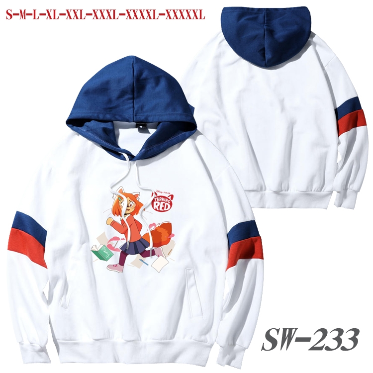 Turning Red Anime cotton color matching pullover sweater hoodie from S to 5XL SW-233