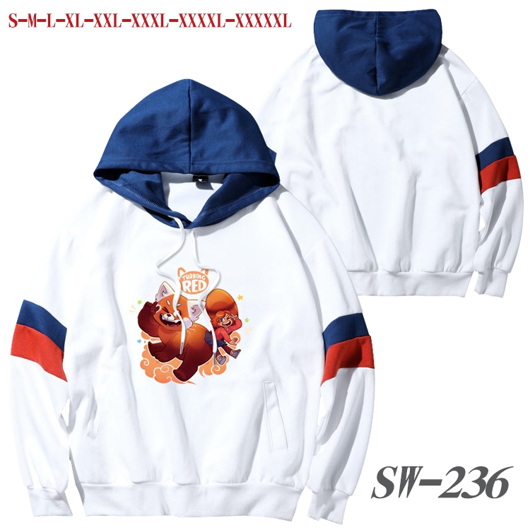 Turning Red Anime cotton color matching pullover sweater hoodie from S to 5XL SW-236