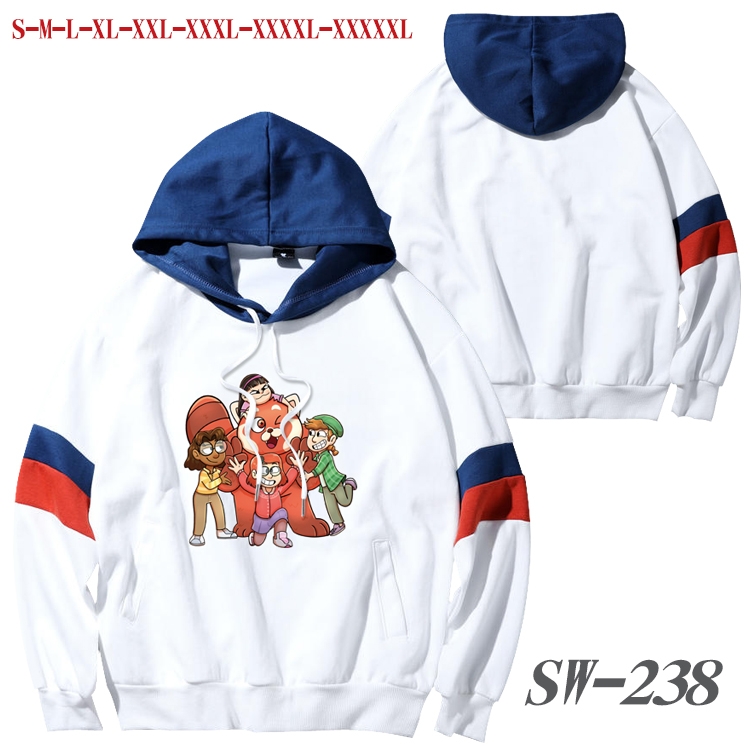 Turning Red Anime cotton color matching pullover sweater hoodie from S to 5XL SW-238