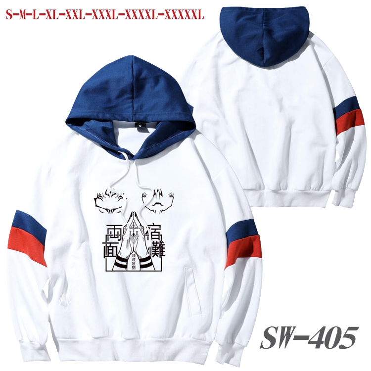 Jujutsu Kaisen Anime cotton color matching pullover sweater hoodie from S to 5XL  SW-405