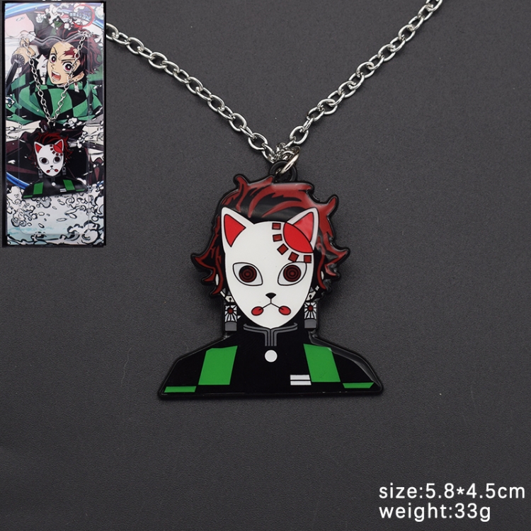 Demon Slayer Kimets Animation cartoon metal necklace pendant