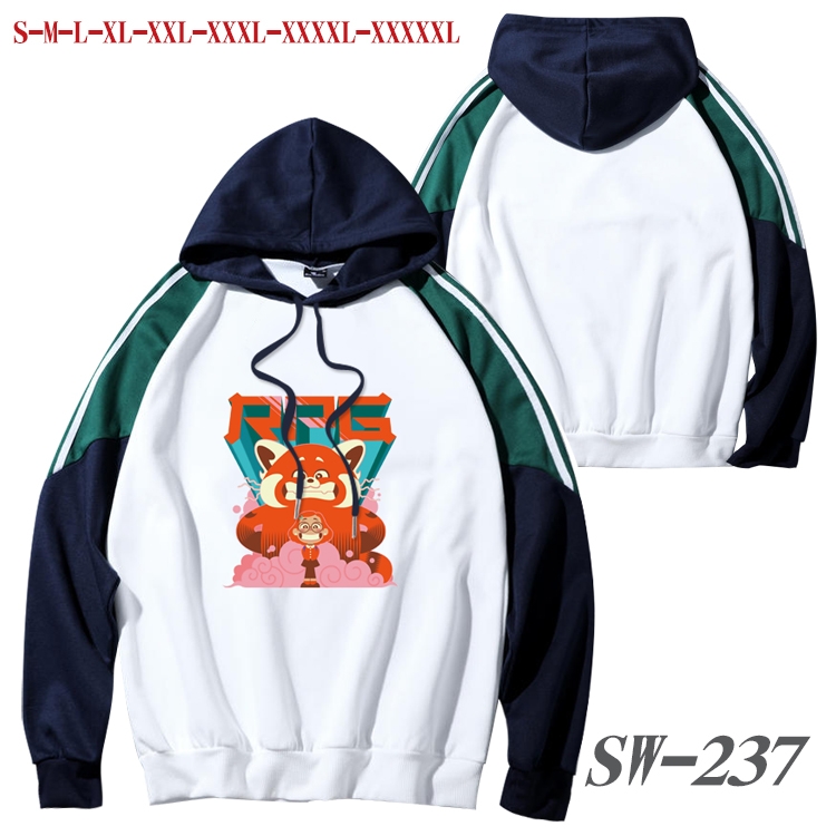 Turning Red Anime color contrast sweater pullover Hoodie from S to 5XL SW-237