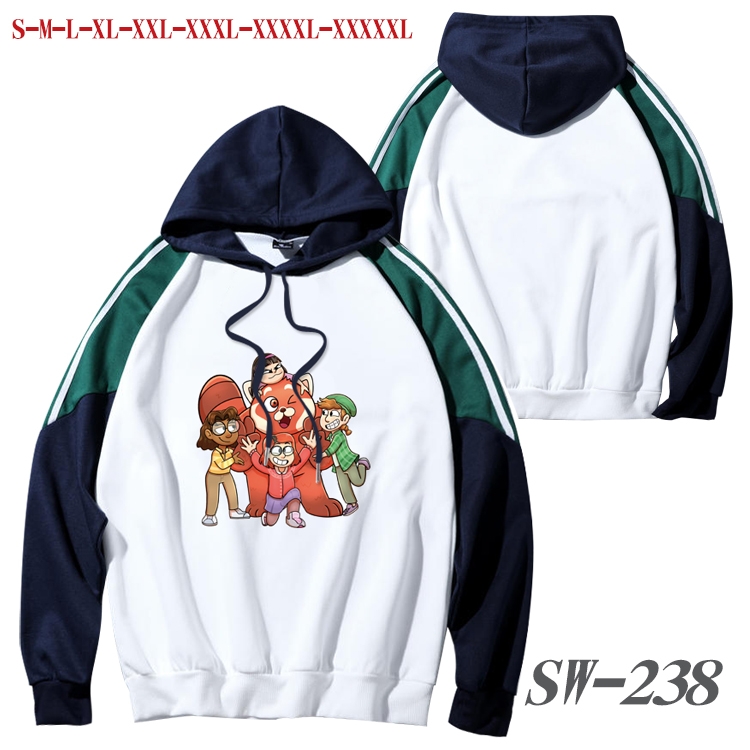 Turning Red Anime color contrast sweater pullover Hoodie from S to 5XL SW-238