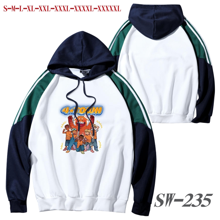 Turning Red Anime color contrast sweater pullover Hoodie from S to 5XL SW-235