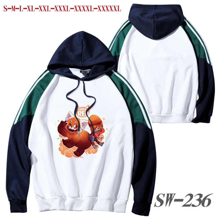 Turning Red Anime color contrast sweater pullover Hoodie from S to 5XL SW-236