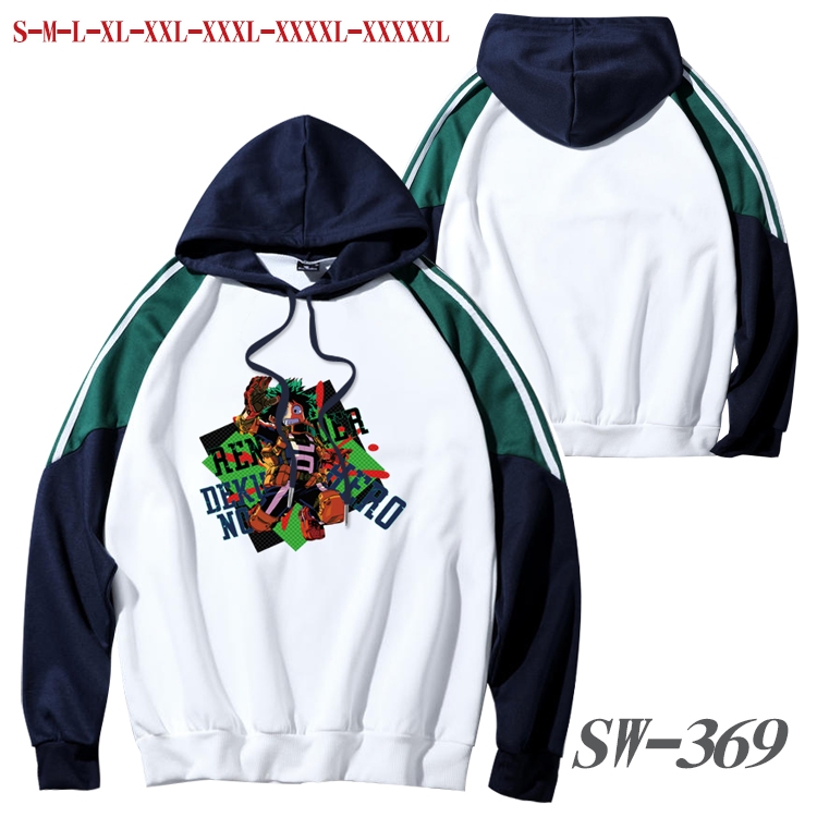 My Hero Academia Anime color contrast sweater pullover Hoodie from S to 5XL SW-369
