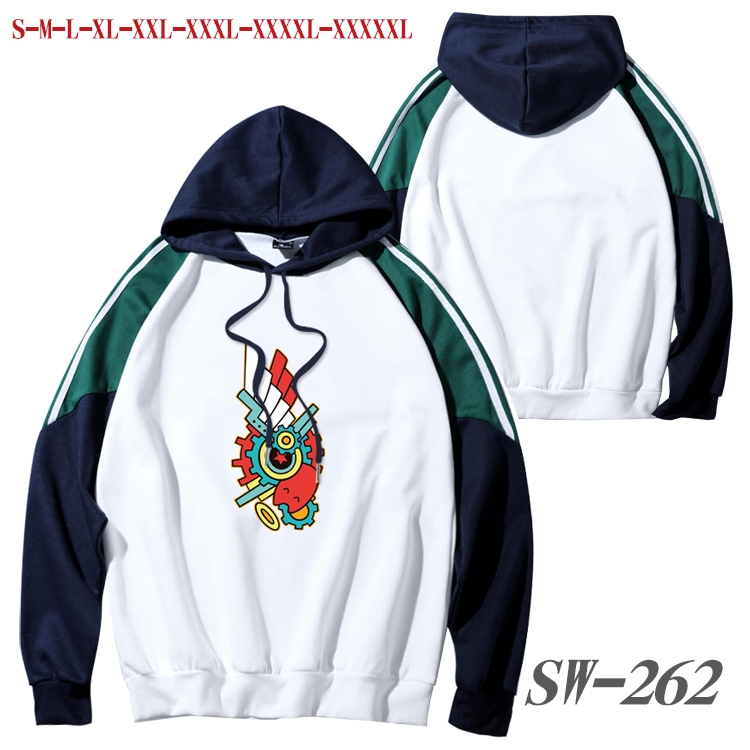 SK∞ Anime color contrast sweater pullover Hoodie from S to 5XL SW-262