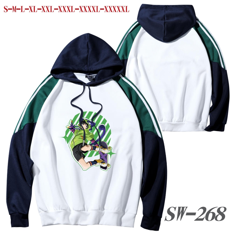 SK∞ Anime color contrast sweater pullover Hoodie from S to 5XL SW-268