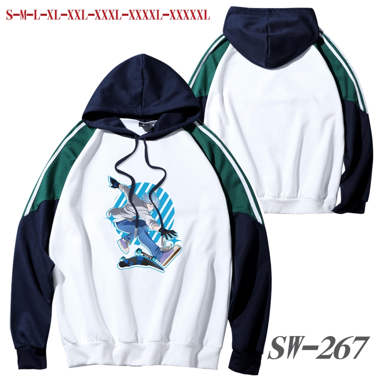 SK∞ Anime color contrast sweater pullover Hoodie from S to 5XL SW-267