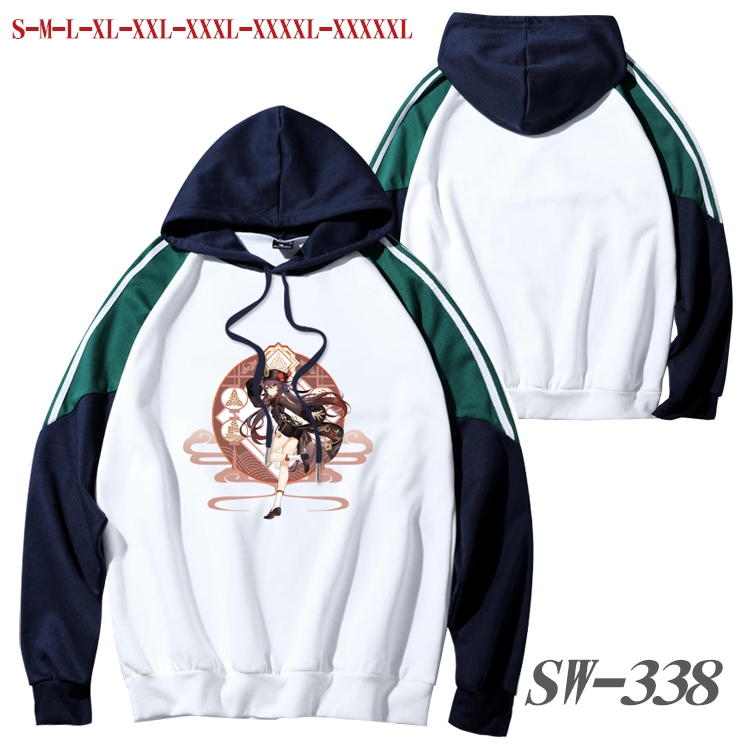 Genshin Impact Anime color contrast sweater pullover Hoodie from S to 5XL SW-338