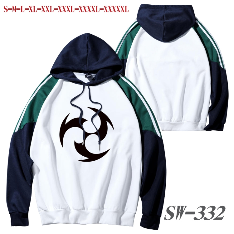 Genshin Impact Anime color contrast sweater pullover Hoodie from S to 5XL SW-332