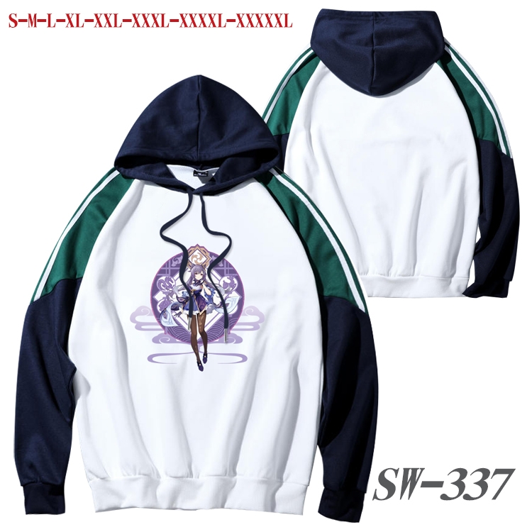 Genshin Impact Anime color contrast sweater pullover Hoodie from S to 5XL SW-337