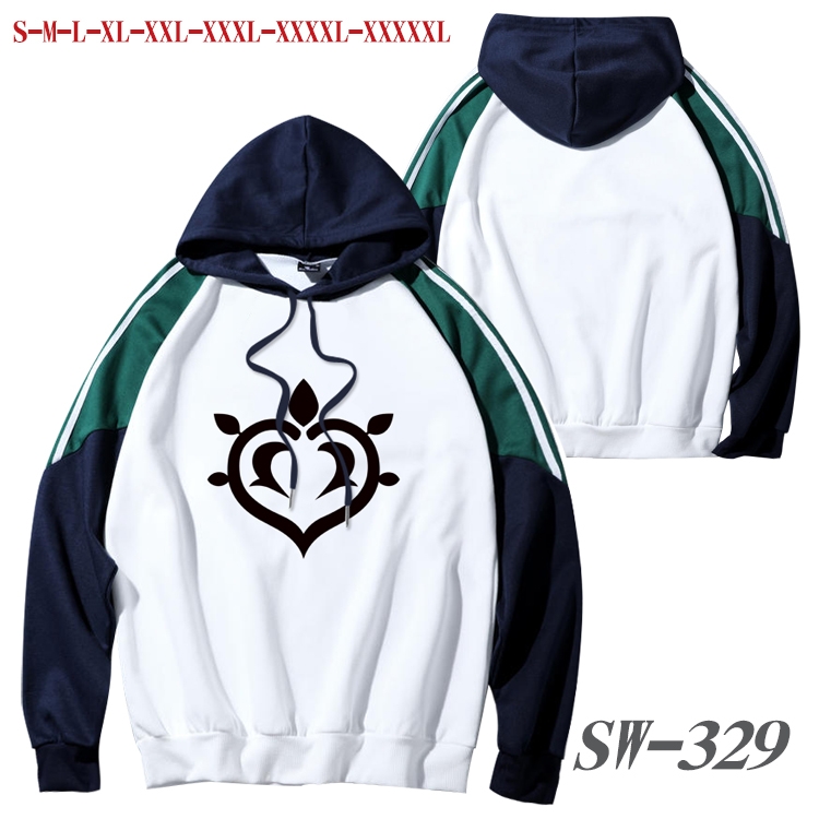 Genshin Impact Anime color contrast sweater pullover Hoodie from S to 5XL SW-329