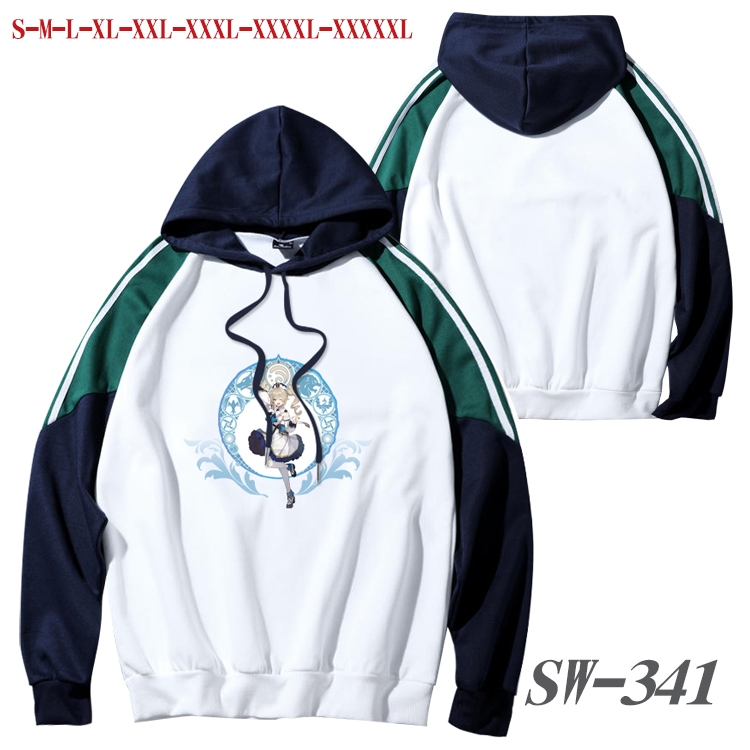 Genshin Impact Anime color contrast sweater pullover Hoodie from S to 5XL SW-341