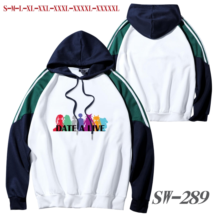 Date-A-Live Anime color contrast sweater pullover Hoodie from S to 5XL SW-289