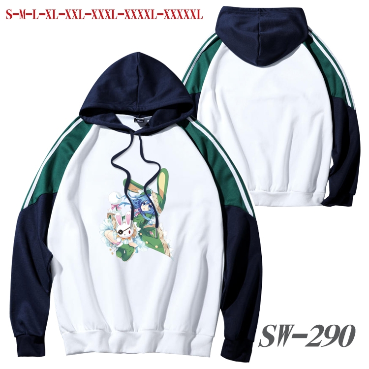 Date-A-Live Anime color contrast sweater pullover Hoodie from S to 5XL SW-290