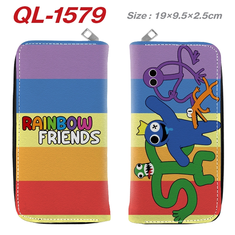 Rainbow friends Animation perimeter long zipper wallet 19.5x9.5x2.5cm QL-1579