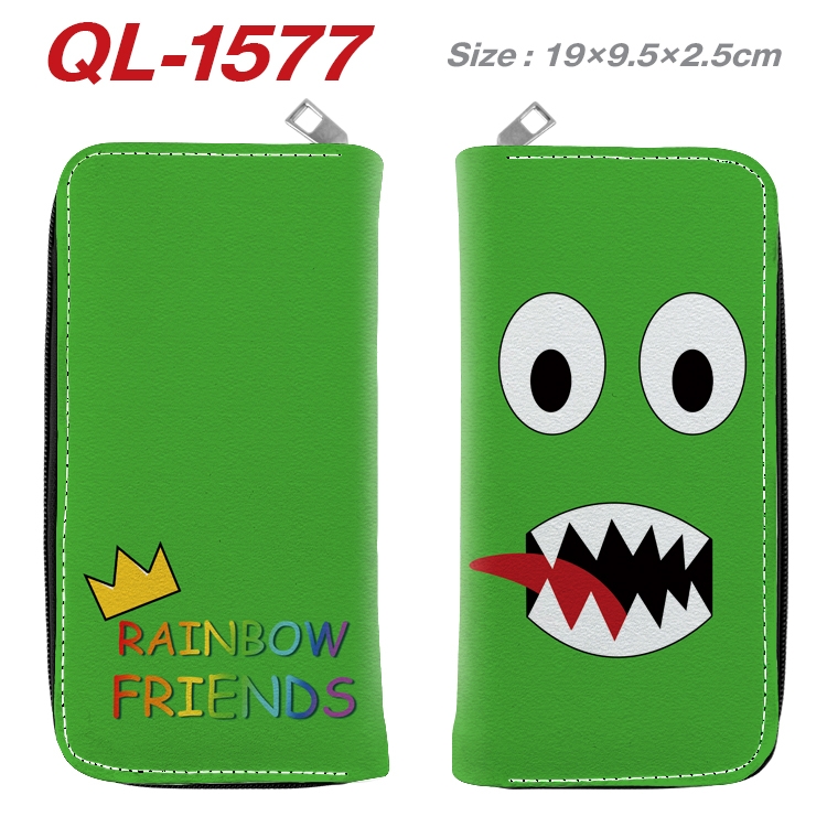 Rainbow friends Animation perimeter long zipper wallet 19.5x9.5x2.5cm QL-1577