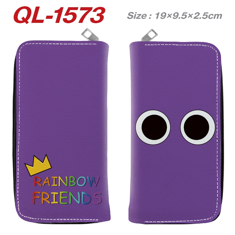 Rainbow friends Animation perimeter long zipper wallet 19.5x9.5x2.5cm  QL-1573