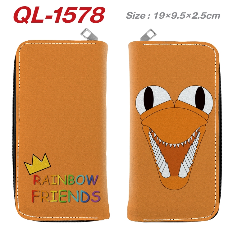 Rainbow friends Animation perimeter long zipper wallet 19.5x9.5x2.5cm  QL-1578