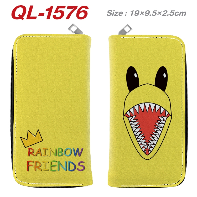 Rainbow friends Animation perimeter long zipper wallet 19.5x9.5x2.5cm  QL-1576