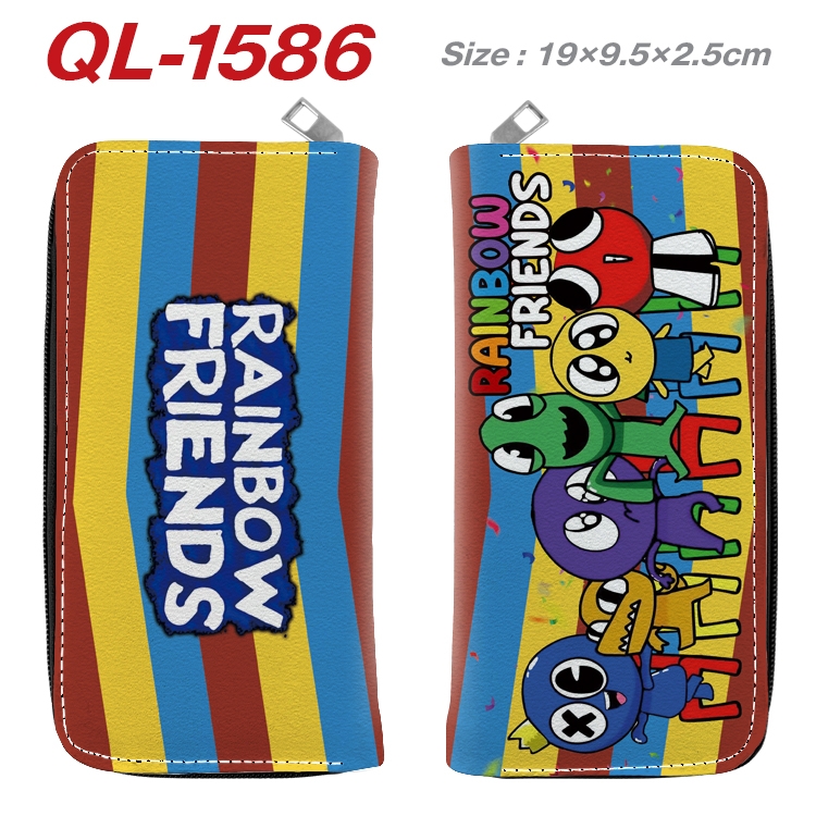 Rainbow friends Animation perimeter long zipper wallet 19.5x9.5x2.5cm QL-1586