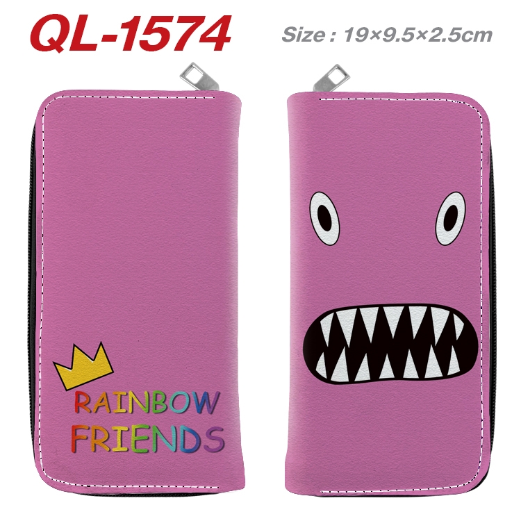 Rainbow friends Animation perimeter long zipper wallet 19.5x9.5x2.5cm  QL-1574