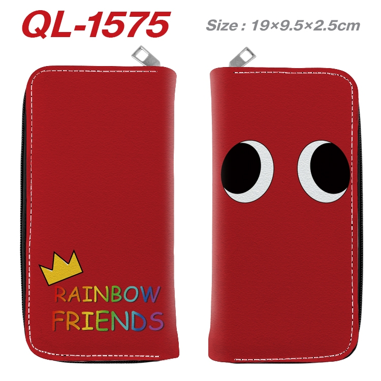 Rainbow friends Animation perimeter long zipper wallet 19.5x9.5x2.5cm QL-1575