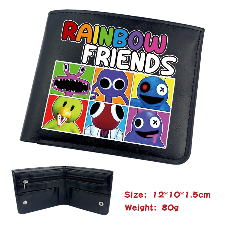 Rainbow friends Anime inner buckle magnetic buckle half fold wallet 22.5X13.5CM