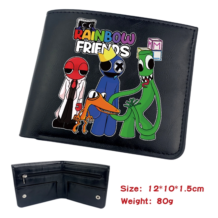 Rainbow friends Anime inner buckle magnetic buckle half fold wallet 22.5X13.5CM