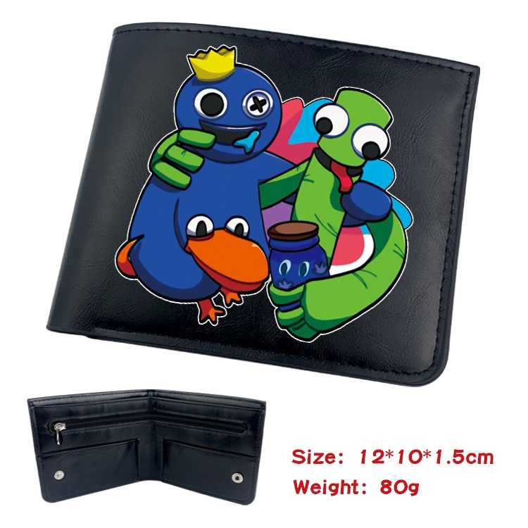 Rainbow friends Anime inner buckle magnetic buckle half fold wallet 22.5X13.5CM