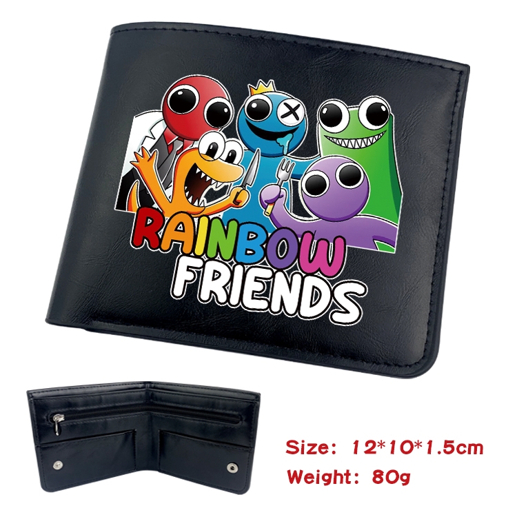 Rainbow friends Anime inner buckle magnetic buckle half fold wallet 22.5X13.5CM