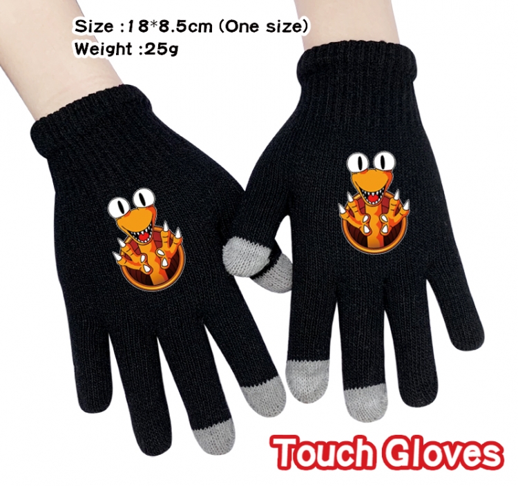 Rainbow friends Anime touch screen knitting all finger gloves 18X8.5CM