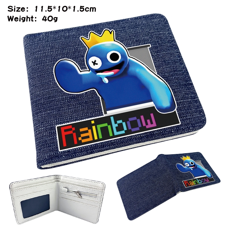 Rainbow friends Anime Peripheral Denim Coloring Book Wallet 11.5X10X1.5CM 40g