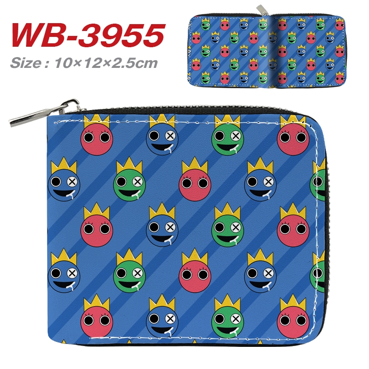 Rainbow friends Anime Full Color Short All Inclusive Zipper Wallet 10x12x2.5cm WB-3955A