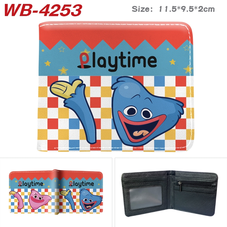 poppy playtime Animation color PU leather folding wallet 11.5X9X2CM  WB-4253A