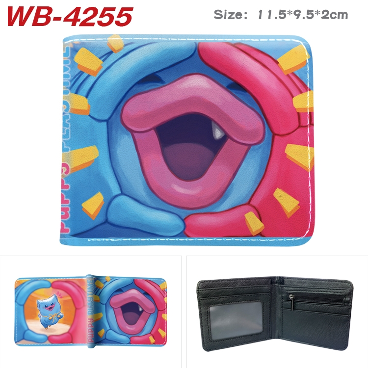 poppy playtime Animation color PU leather folding wallet 11.5X9X2CM  WB-4255A