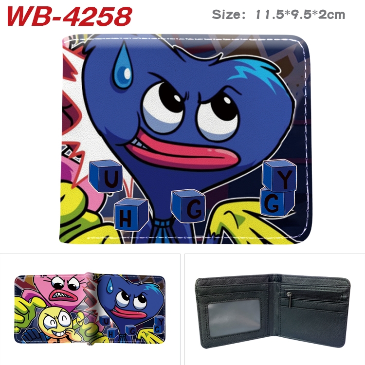 poppy playtime Animation color PU leather folding wallet 11.5X9X2CM WB-4258A