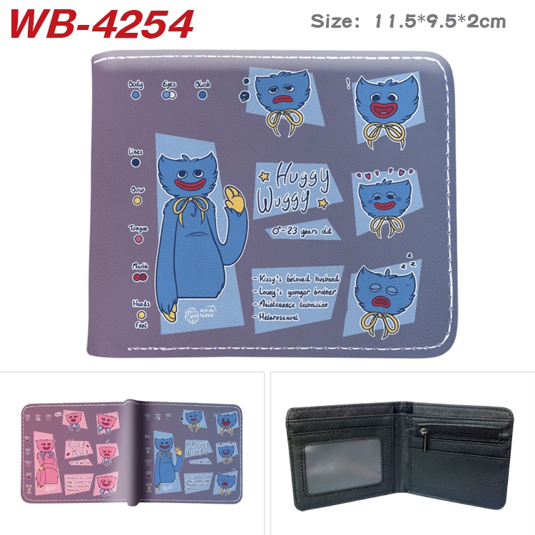 poppy playtime Animation color PU leather folding wallet 11.5X9X2CM WB-4254A