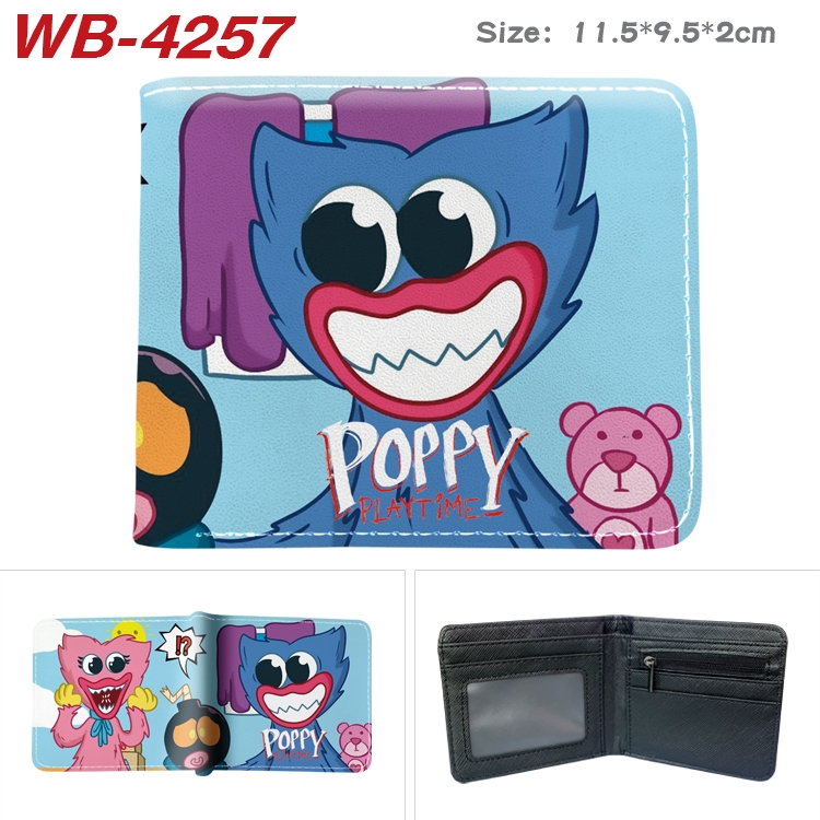 poppy playtime Animation color PU leather folding wallet 11.5X9X2CM WB-4257A