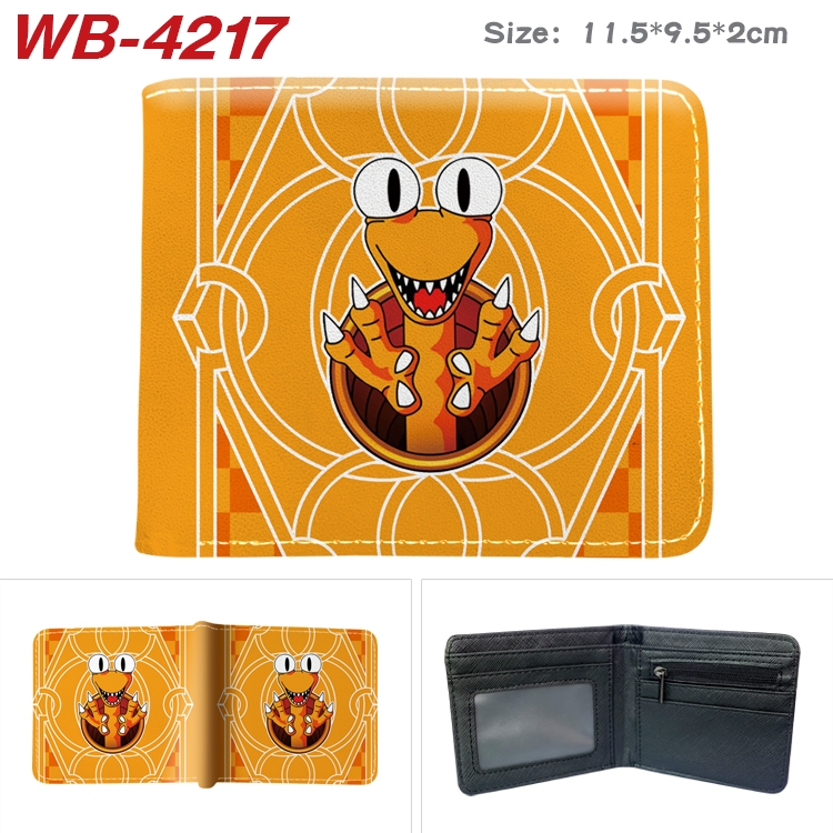 Rainbow friends Animation color PU leather folding wallet 11.5X9X2CM  WB-4217A