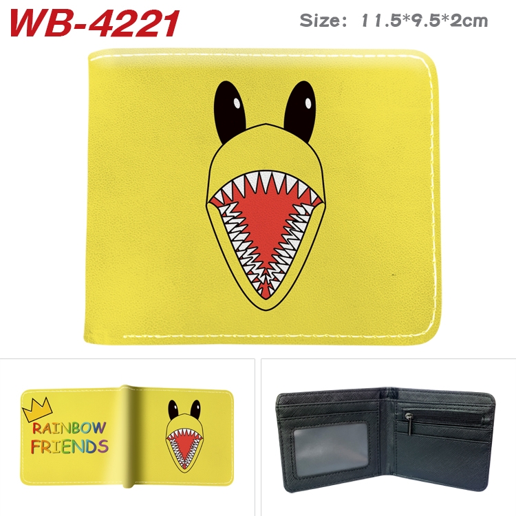 Rainbow friends Animation color PU leather folding wallet 11.5X9X2CM WB-4221A