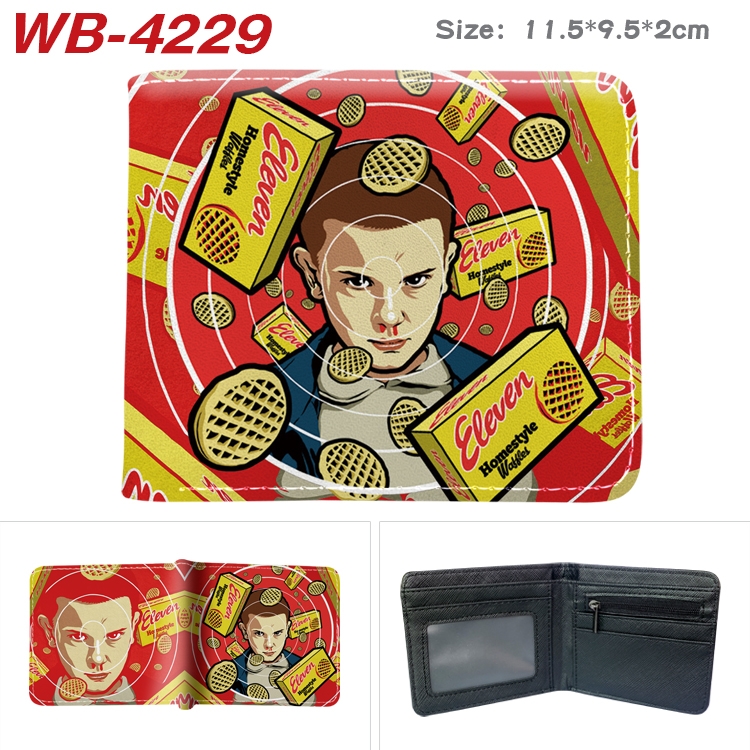 Stranger Things Animation color PU leather folding wallet 11.5X9X2CM WB-4229A